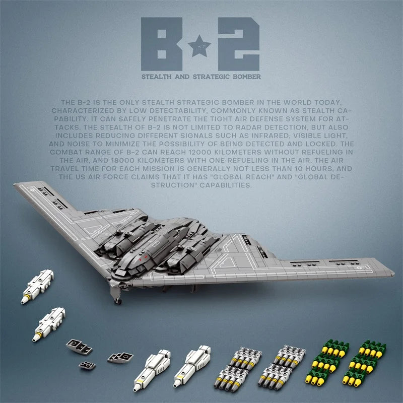 Military Technical USA B2 Ghost Stealth Ghost Bomber Fighter Building