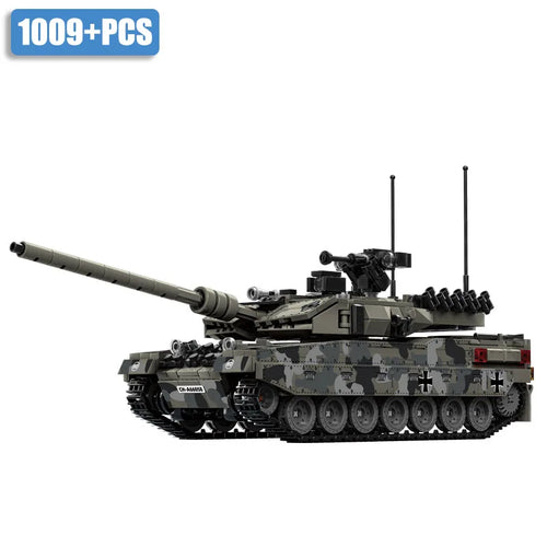 Military WW2 MOC Leopard 2A7 Army Main Battle Tank Soldiers Figures