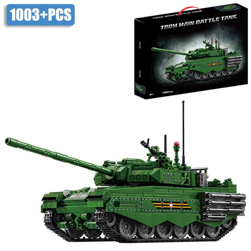 Military WW2 MOC Leopard 2A7 Army Main Battle Tank Soldiers Figures