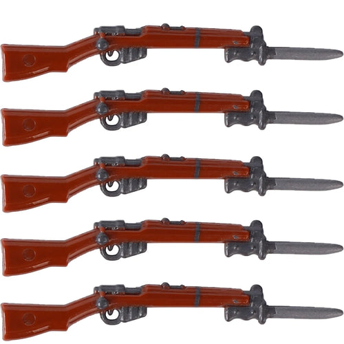 MOC WW2 Military Soldiers Weapons Building Blocks German Wood Grain