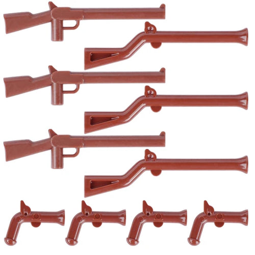 MOC WW2 Military Soldiers Weapons Building Blocks German Wood Grain