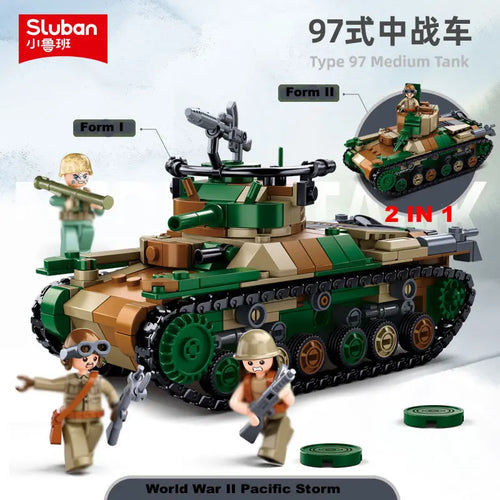 SLUBAN World War II 2 Military USA Abrams M1A2 Battle Tank Chariot