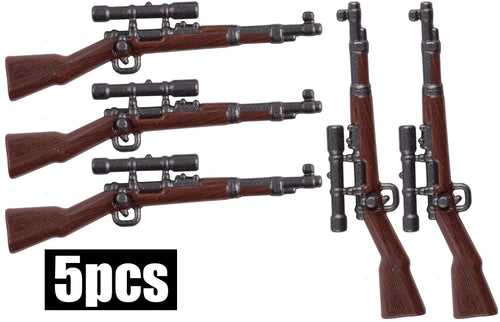 WW2 German Military Wooden Guns Building Blocks Soldiers Figures
