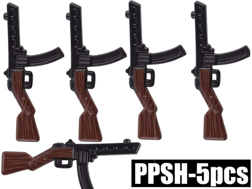 WW2 German Military Wooden Guns Building Blocks Soldiers Figures