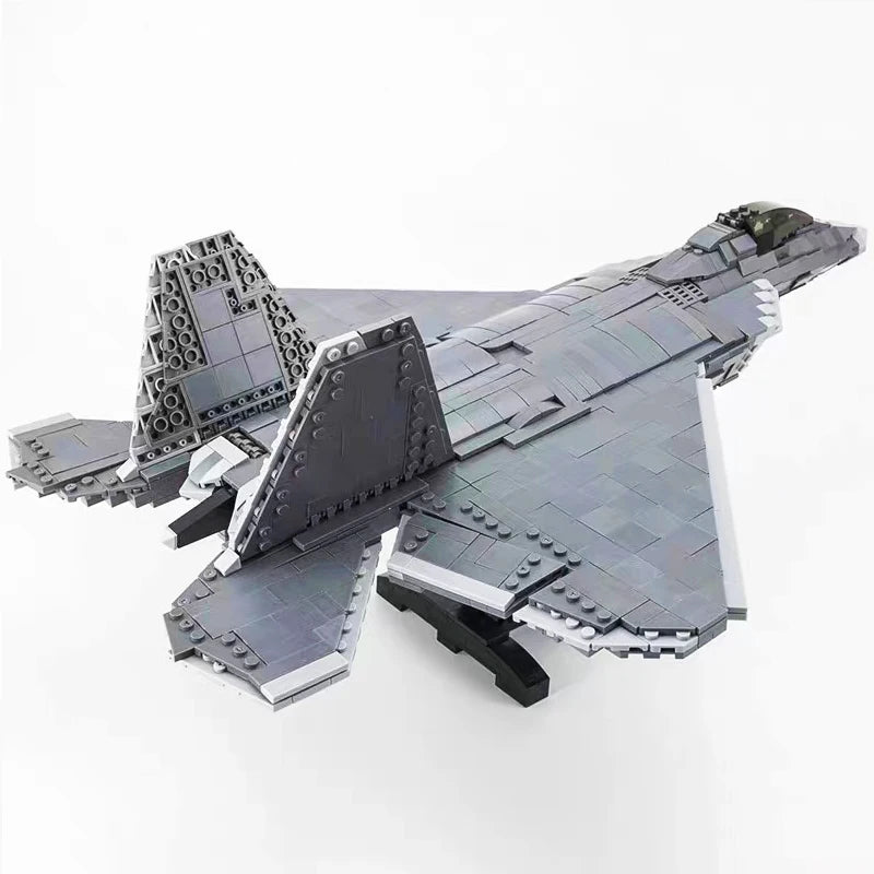 WW2 Airplane Military A10 Fighter Model Building Blocks J-20 Soldier