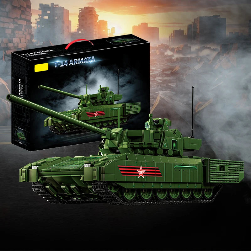 T-14 Main Battle Tank Building Blocks Children Toys WW2 Armored Cars