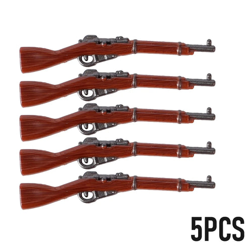 MOC WW2 Military Soldiers Weapons Building Blocks German Wood Grain