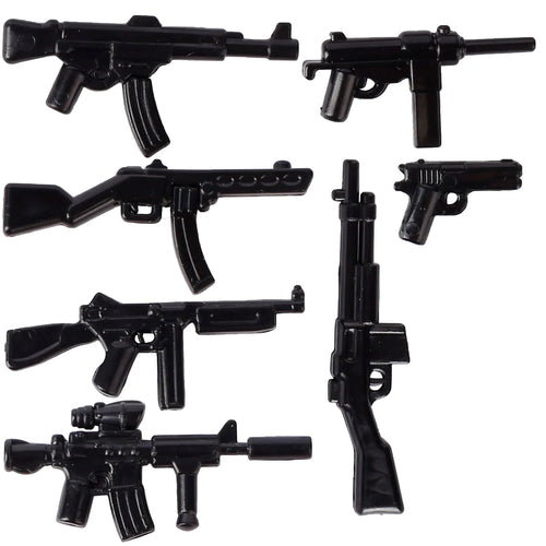 MOC WW2 Military Soldiers Weapons Building Blocks German Wood Grain
