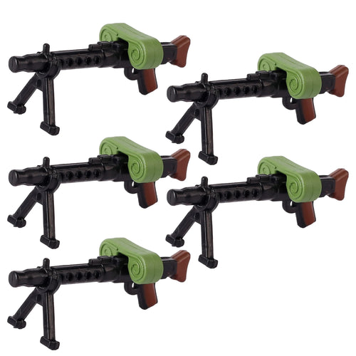 MOC WW2 Military Soldiers Weapons Building Blocks German Wood Grain