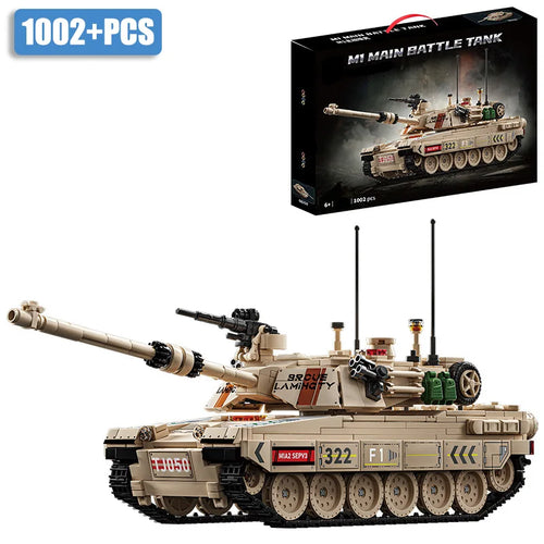 Military WW2 MOC Leopard 2A7 Army Main Battle Tank Soldiers Figures