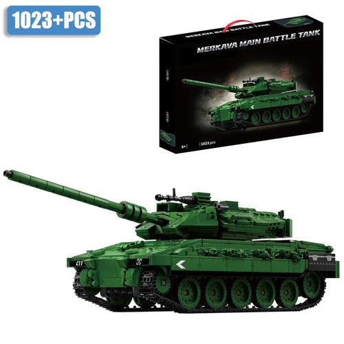 Military WW2 MOC Leopard 2A7 Army Main Battle Tank Soldiers Figures