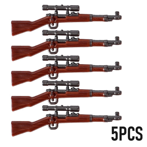 MOC WW2 Military Soldiers Weapons Building Blocks German Wood Grain
