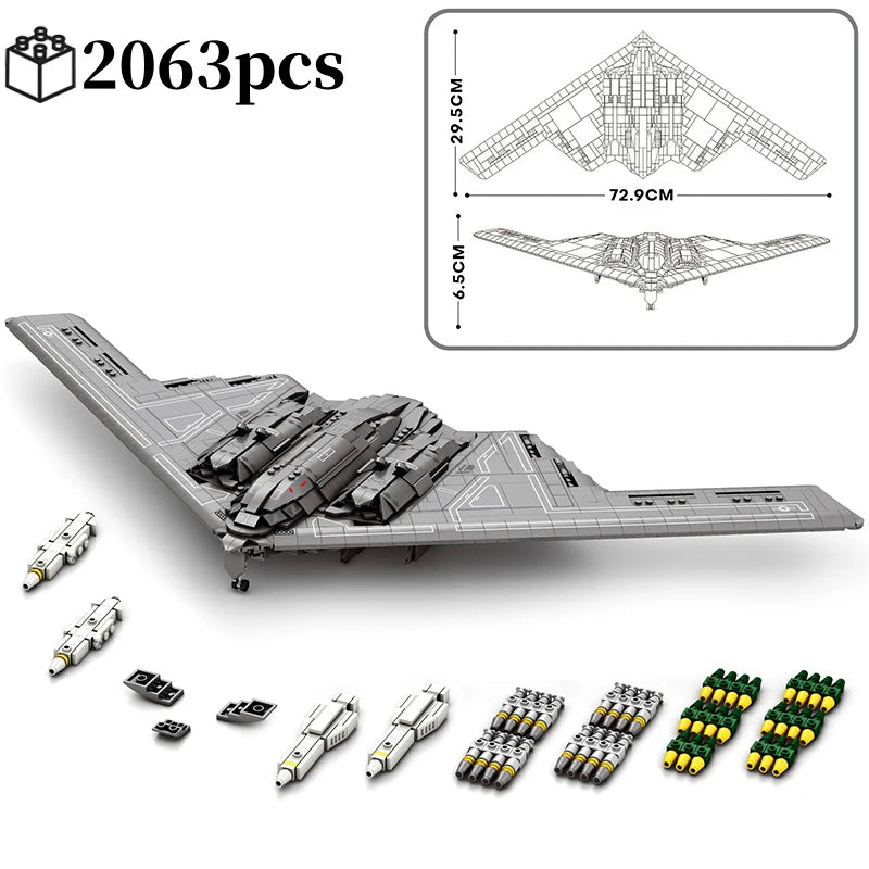 Military Technical USA B2 Ghost Stealth Ghost Bomber Fighter Building
