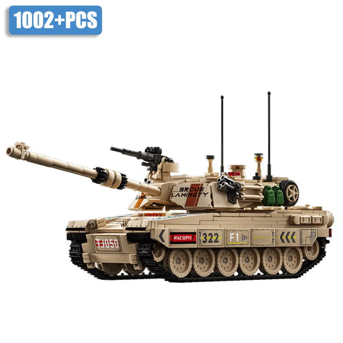 Military WW2 MOC Leopard 2A7 Army Main Battle Tank Soldiers Figures