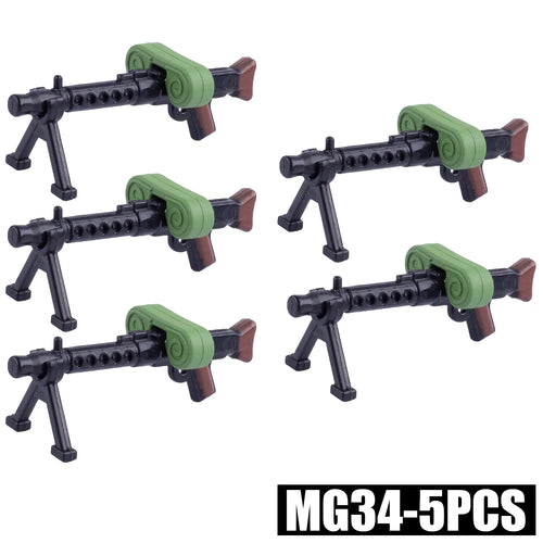 WW2 German Military Wooden Guns Building Blocks Soldiers Figures