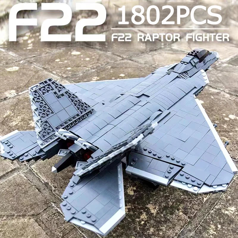 WW2 Airplane Military A10 Fighter Model Building Blocks J-20 Soldier