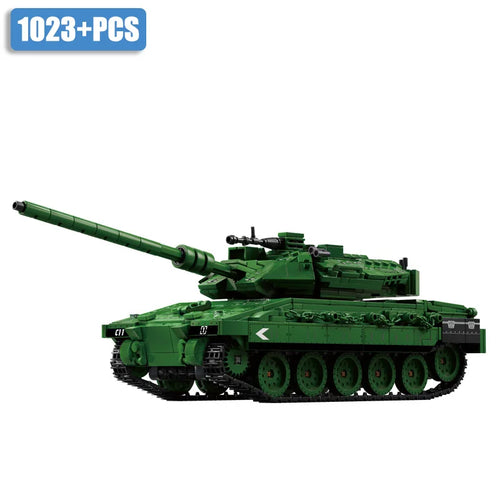 Military WW2 MOC Leopard 2A7 Army Main Battle Tank Soldiers Figures