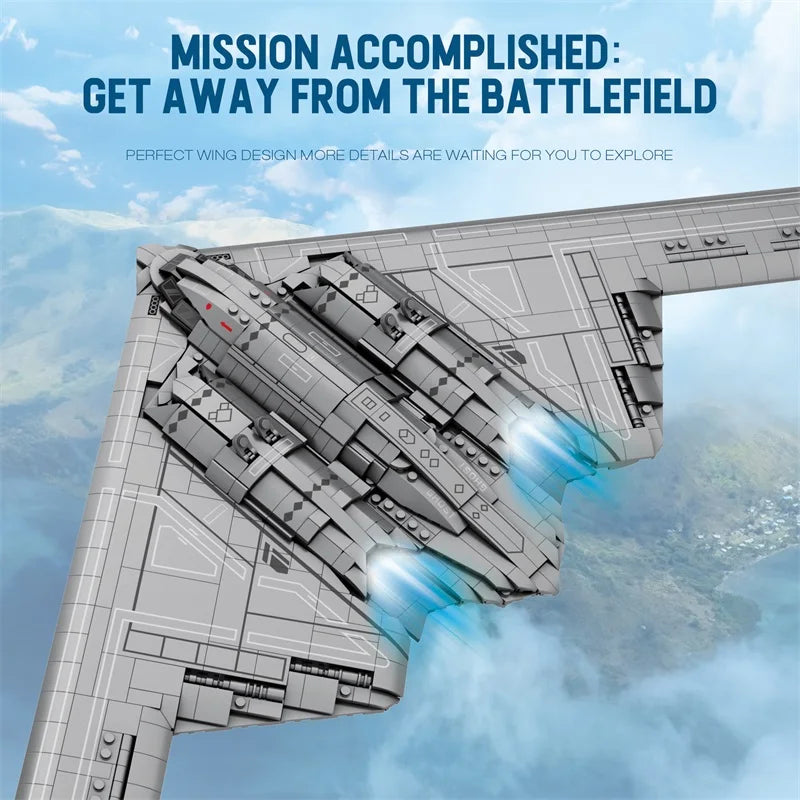 Military Technical USA B2 Ghost Stealth Ghost Bomber Fighter Building