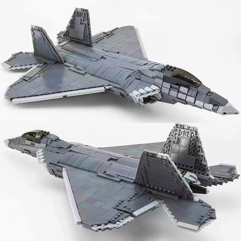 WW2 Airplane Military A10 Fighter Model Building Blocks J-20 Soldier