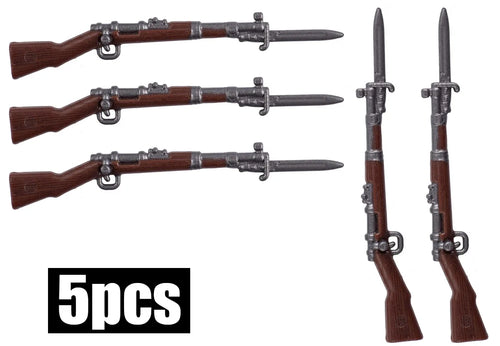 WW2 German Military Wooden Guns Building Blocks Soldiers Figures