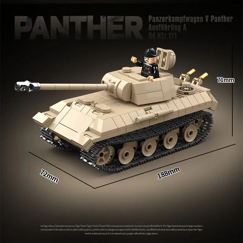 WW2 Military Panzer Panther Medium Tank Panzerkampfwagen V Panther
