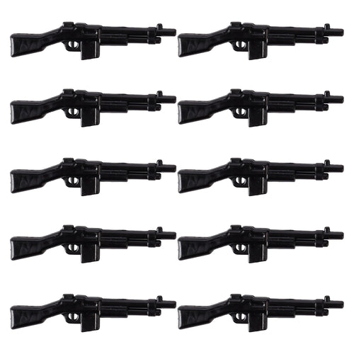 MOC WW2 Military Soldiers Weapons Building Blocks German Wood Grain