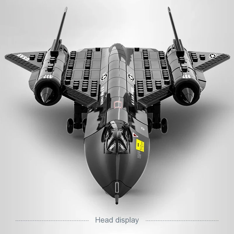 SR-71 Blackbird Reconnaissance Aircraft Building Blocks Small Particle