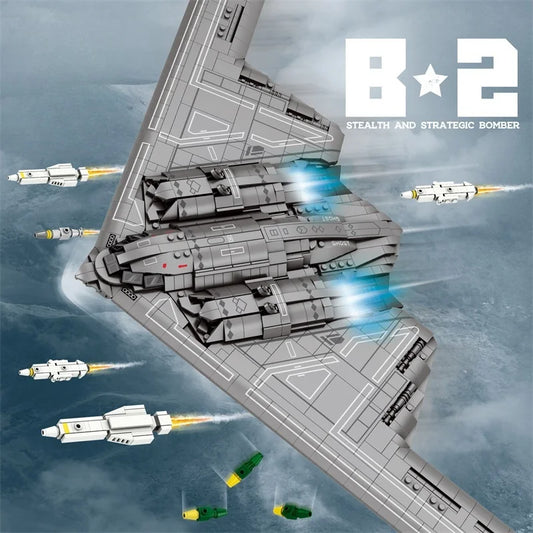 Military Technical USA B2 Ghost Stealth Ghost Bomber Fighter Building