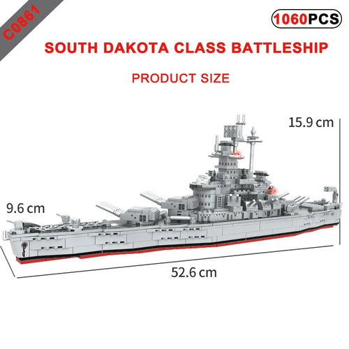 WW2 Germany Navy Warships Building Blocks KMS Bismarck Battleship