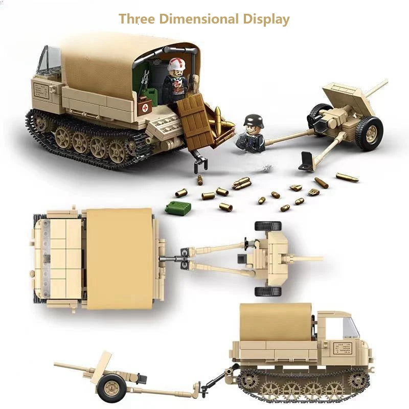 German Military Weapons ROS/01 Track Tractor 37mm Anti Tank Gun