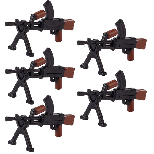 MOC WW2 Military Soldiers Weapons Building Blocks German Wood Grain