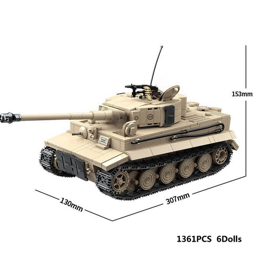 2024 New World WarII Military Weapons Tiger I Heavy Tanks Model