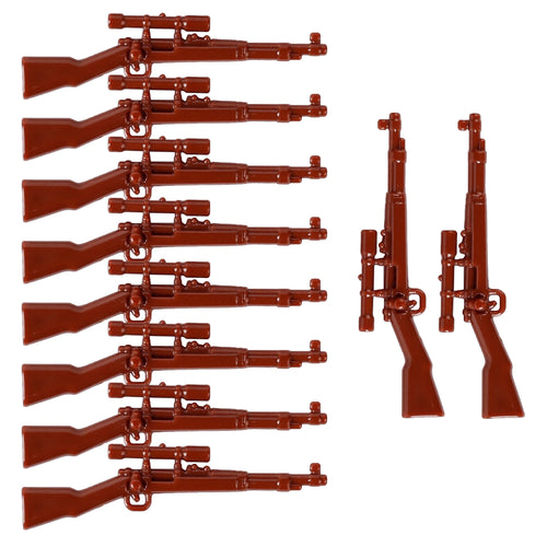 MOC WW2 Military Soldiers Weapons Building Blocks German Wood Grain