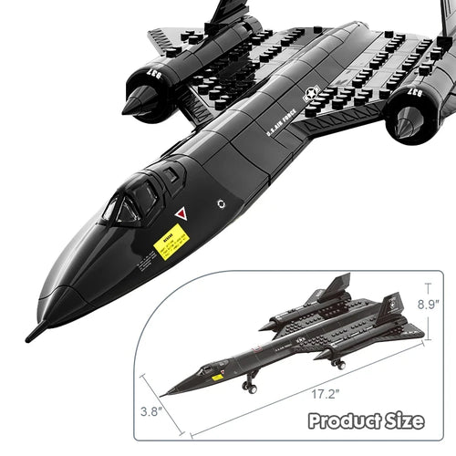 SR-71 Blackbird Reconnaissance Aircraft Building Blocks Small Particle