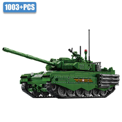 Military WW2 MOC Leopard 2A7 Army Main Battle Tank Soldiers Figures