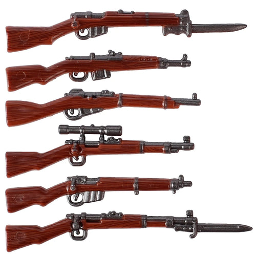 MOC WW2 Military Soldiers Weapons Building Blocks German Wood Grain