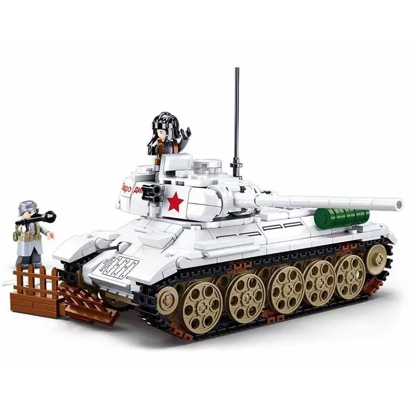 Military 518PCS Soviet Union T34-85 Medium Tank Model Bricks  World